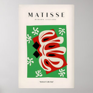 Matisse Kunstprints - Abstracte Vorm Rood Groen Poster