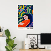 Matisse Kunstprints - Abstracte vrouw in het gebla Poster (Thuiskantoor)