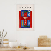 Matisse Kunstprints - Blauwe Abstracte Figuur Geel Poster (Keuken)