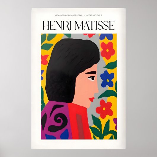Matisse Kunstprints - Bloemige Vrouw Poster (Voorkant)