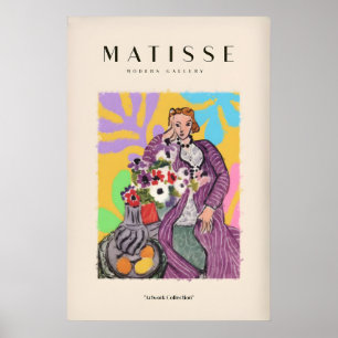 Matisse Kunstprints - Gestileerde Vrouw met Bloeme Poster