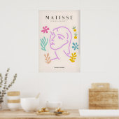 Matisse Kunstprints -Lijnkunst Gezicht Abstract Poster (Keuken)