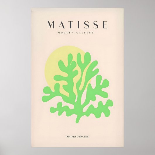 Matisse Kunstprints - Limoengroene Koraal Abstract Poster (Voorkant)