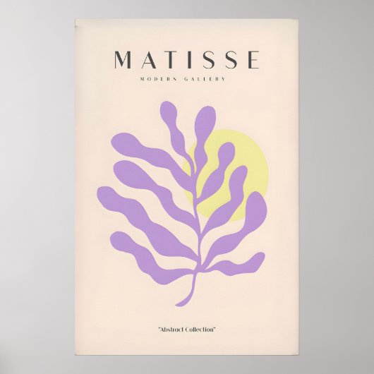 Matisse Kunstprints - Paarse Botanische Abstracte Poster (Voorkant)