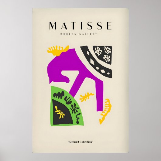 Matisse Kunstprints - Paarse Paard Abstract Figuur Poster (Voorkant)