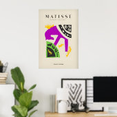 Matisse Kunstprints - Paarse Paard Abstract Figuur Poster (Thuiskantoor)