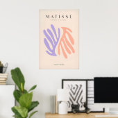 Matisse Kunstprints - Paarse Perzik Abstracte Blad Poster (Thuiskantoor)