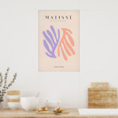Matisse Kunstprints - Paarse Perzik Abstracte Blad Poster (Keuken)