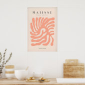 Matisse Kunstprints - Perzik Koraal Wervelend Abst Poster (Keuken)