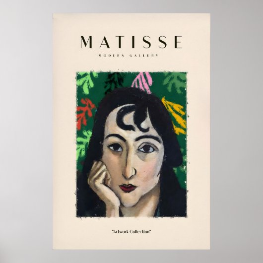 Matisse Kunstprints - Poster van Bedachtzame Vrouw (Voorkant)