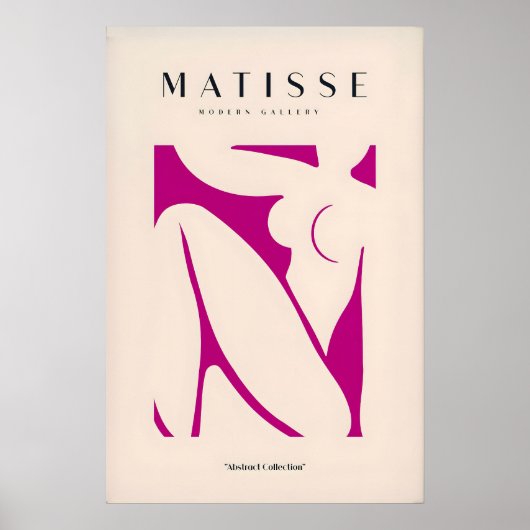 Matisse Kunstprints - Roze Abstracte Figuurkunst Poster (Voorkant)
