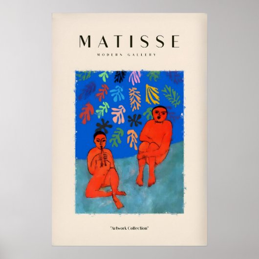 Matisse Kunstprints - Twee Figuren Fluit Poster (Voorkant)