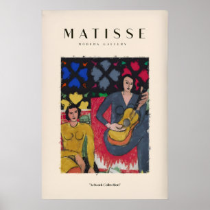 Matisse Kunstprints - Twee vrouwen gitaar interieu Poster
