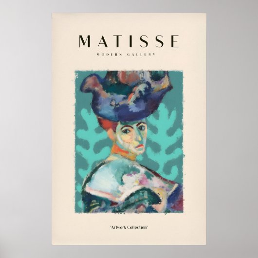 Matisse Kunstprints - Vrouw Groot Hoed Portret Tea Poster (Voorkant)