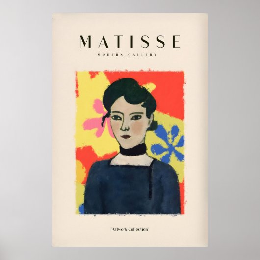 Matisse Kunstprints - Vrouw Portret Abstract Poster (Voorkant)