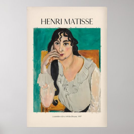 Matisse Poster - Laurette met een witte blouse917 (Voorkant)