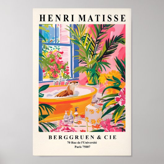 Matisse Poster, Schattige Otter Poster, Maximalist Poster (Voorkant)