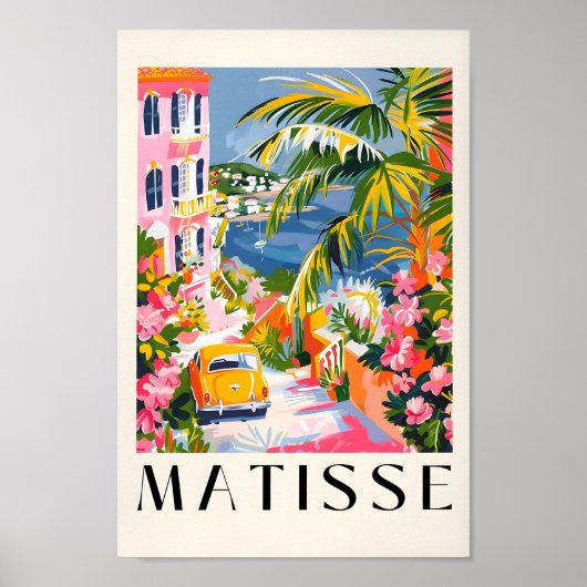 Matisse Print, Coastal Town Poster, Roze strand De Poster (Voorkant)