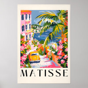 Matisse Print, Kuststad Poster, Roze Strand Decor Poster