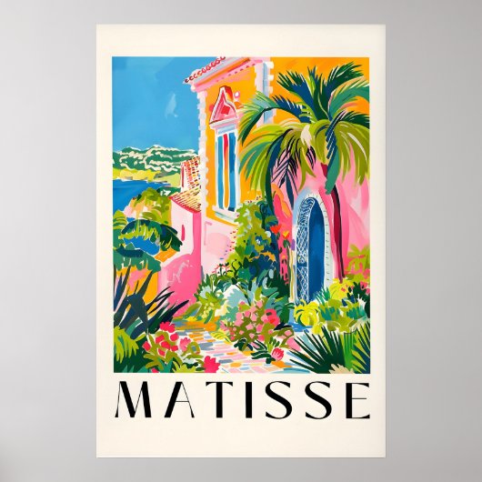 Matisse Print Middellandse Zee Villa, Roze Strand (Voorkant)