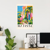 Matisse Print Middellandse Zee Villa, Roze Strand (Thuiskantoor)