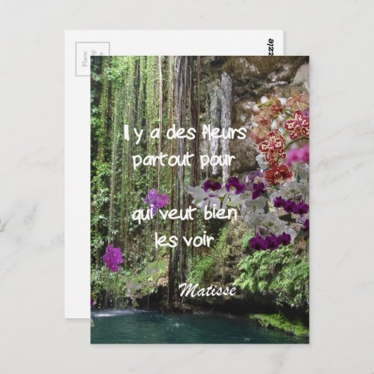 Matisse quote in het frans briefkaart (Voorkant / Achterkant)