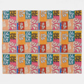 Matisse stijl Colorful Shapes Fleece Deken (Voorkant (Horizontaal))