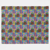 Matisse stijl Colorful Squares Fleece Deken (Voorkant (Horizontaal))