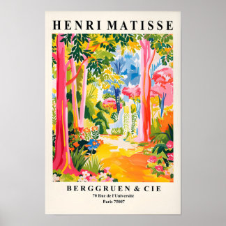 Matisse stijl Tropisch Oerwoud Poster, Roze Maxima Poster