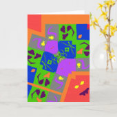 Matisse stijlvormen kaart (Gele Bloem)