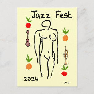 Matisse Style, Jazz Fest, bewerk datum Briefkaart