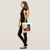 Matisse Style Yellow Flower Blue Orange Window ArT Tote Bag (Voorkant (model))