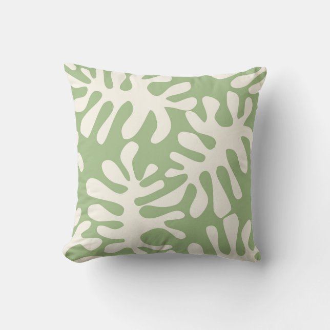 Matisse verlaat Sage Green & Cream Kussen (Voorkant)