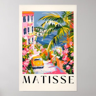 Matisse wandkunst, roze stranddecoratie, Italië wa Poster