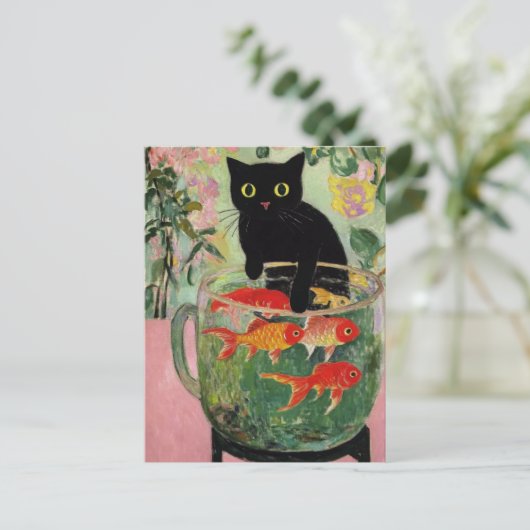 Matisse Zwarte Kat  Briefkaart (Staand voorkant)