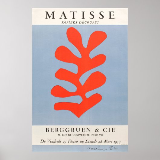 Matisse's Papiers Poster (Voorkant)