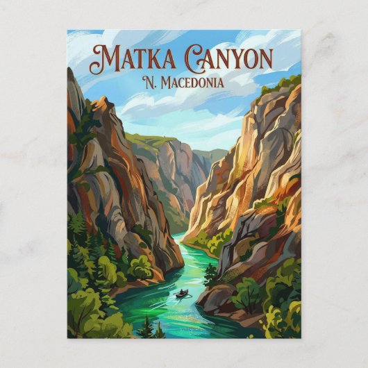 Matka Canyon N. Macedonië Briefkaart (Voorkant)