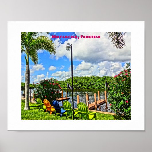 Matlacha Pine Island Florida Printable Art Poster (Voorkant)
