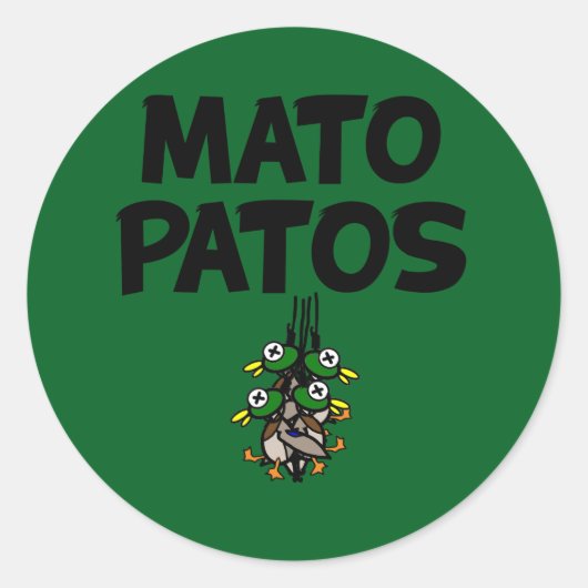 Mato Patos Logo Duck Jagen Ronde Sticker (Voorkant)