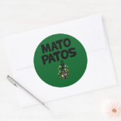 Mato Patos Logo Duck Jagen Ronde Sticker (Envelop)