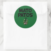 Mato Patos Logo Duck Jagen Ronde Sticker (Tas)