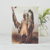 Mato-Tope, een Mandan Chief Portrait van Karl Bodm (Staand voorkant)