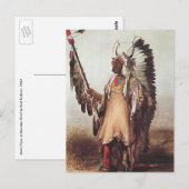Mato-Tope, een Mandan Chief Portrait van Karl Bodm Briefkaart (Voorkant / Achterkant)