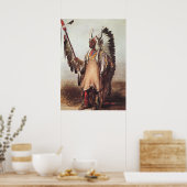 Mato-Tope, een Mandan Chief Portrait van Karl Bodm Poster (Keuken)