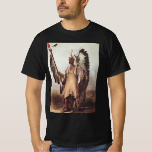 Mato-Tope, een Mandan Chief Portrait van Karl Bodm T-shirt