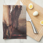 Mato-Tope, een Mandan Chief Portrait van Karl Bodm Theedoek (Quarter Fold)