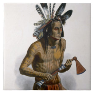 Mato-Tope, met de insigne van zijn Warlik Tegeltje