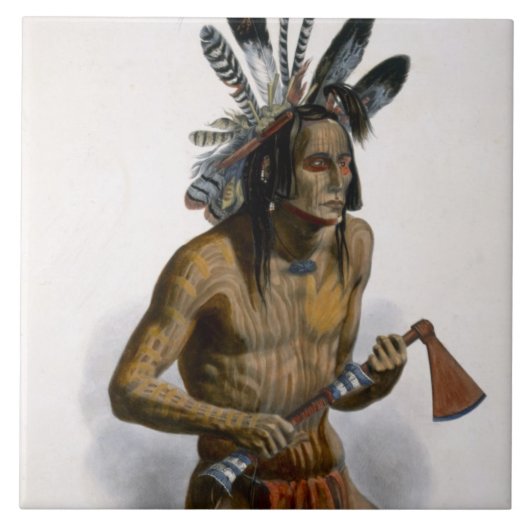 Mato-Tope, met de insigne van zijn Warlik Tegeltje (Voorkant)