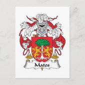 Matos Family Crest Briefkaart (Voorkant)