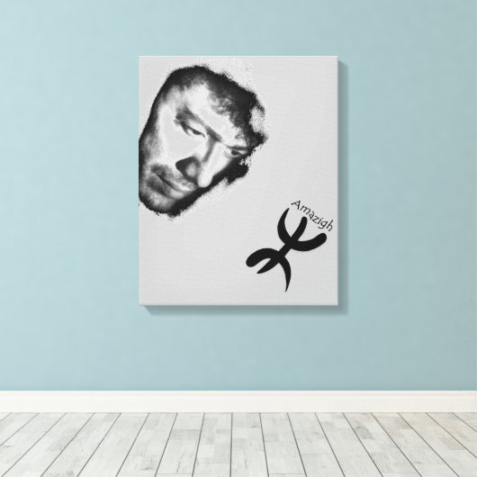 Matoub Lounès Canvas Afdruk (Insitu (Houten vloer))